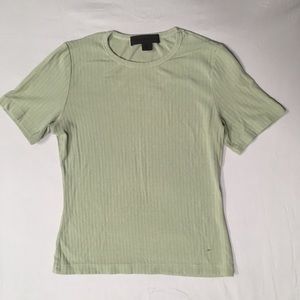 Vintage textured mint green shirt